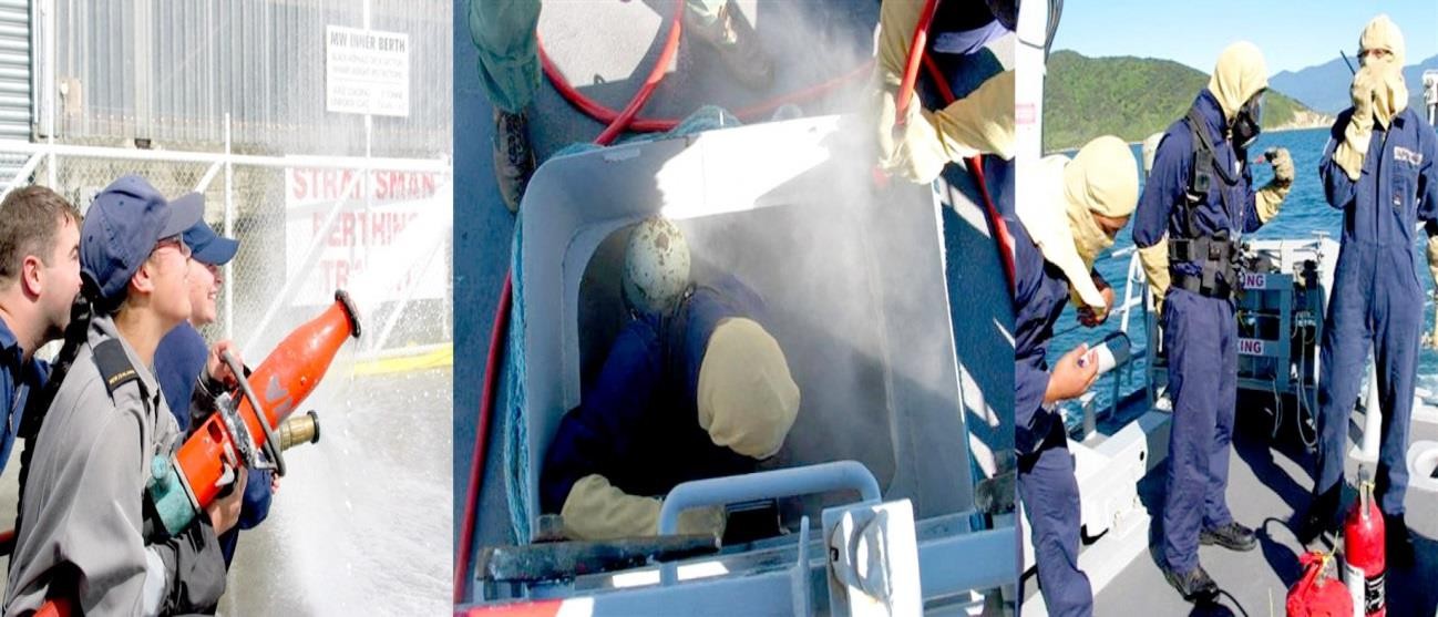 Personal de emergencia en capacitacion industrial